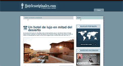 Desktop Screenshot of hotelesoriginales.com